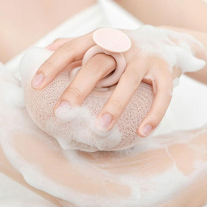 Shower Sponge Ergonomic Ring Handle Massage Nodules