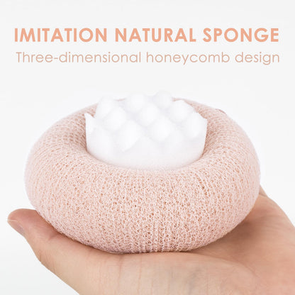 Shower Sponge Ergonomic Ring Handle Massage Nodules
