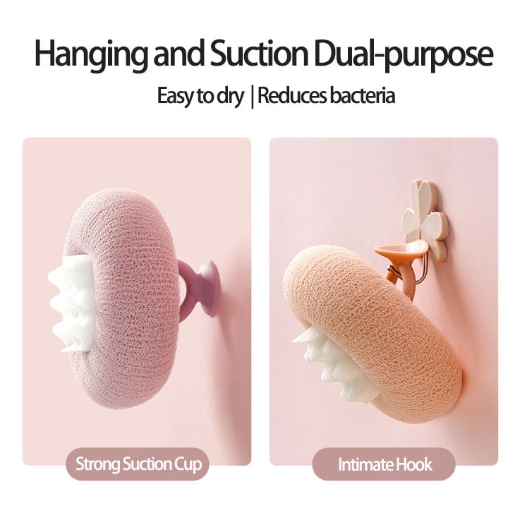 Shower Sponge Ergonomic Ring Handle Massage Nodules