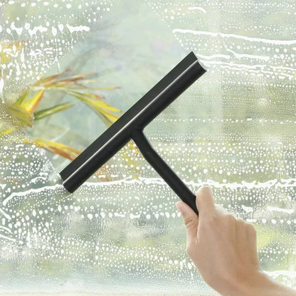 Shower Squeegee Silicone Blade T-Handle & Adhesive Mount