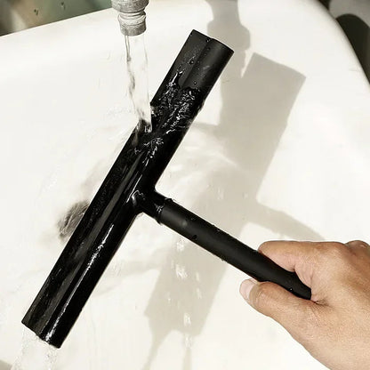 Shower Squeegee Silicone Blade T-Handle & Adhesive Mount