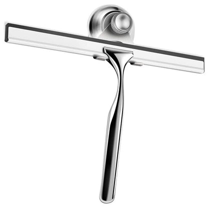 Shower Squeegee Stainless Steel Rubber Blade & Suction Hook