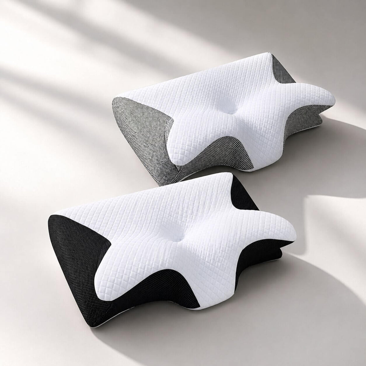 Side Sleeper Pillow Contoured Memory Foam Removable Hypoallergenic Cover