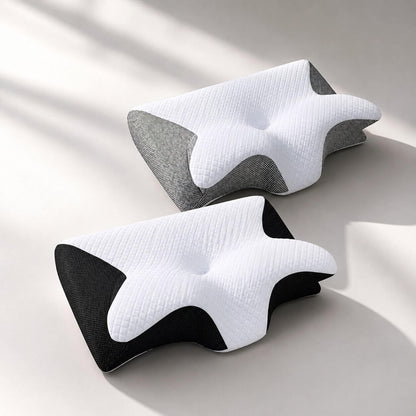 Side Sleeper Pillow Contoured Memory Foam Removable Hypoallergenic Cover
