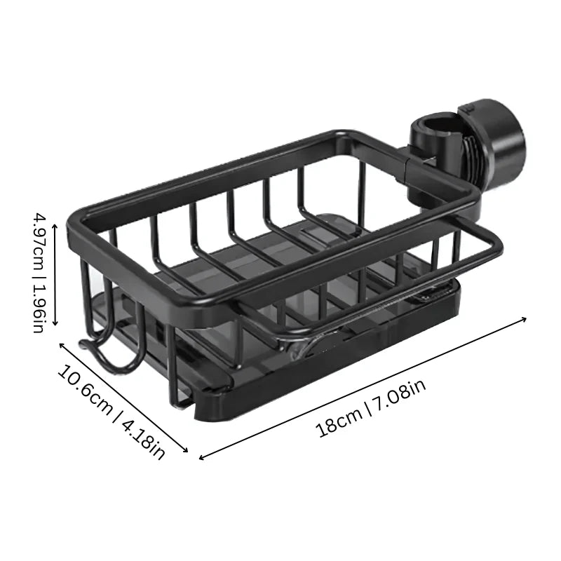 Sink Caddy Aluminum Fast-Draining No-Drill Installation
