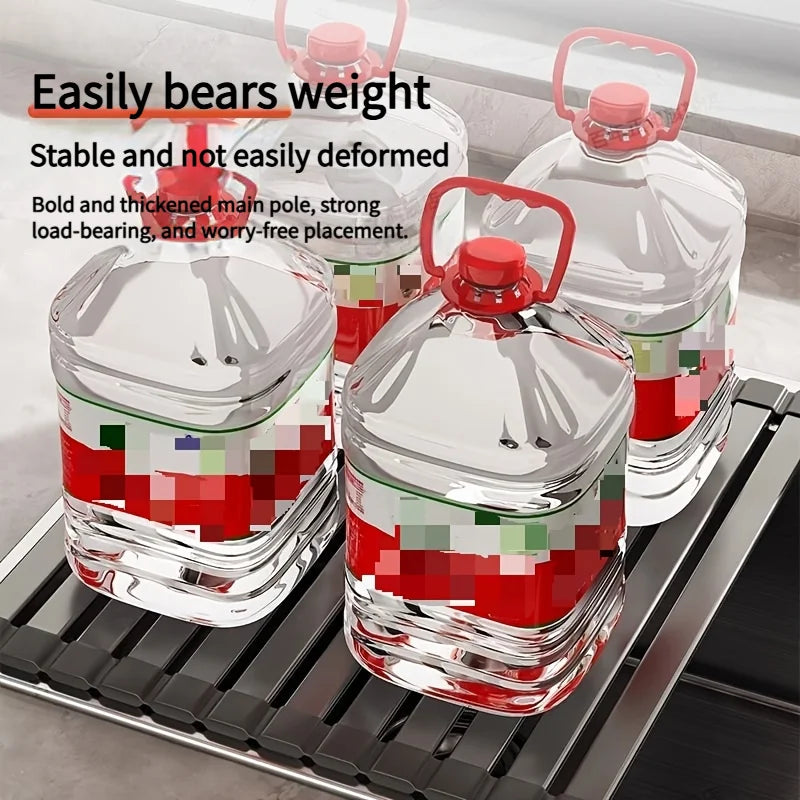 Sink Drain Rack Rollable Heat-Resistant Aluminum & Silicone