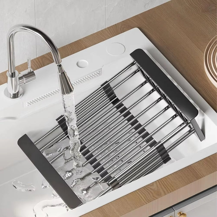 Sink Drying Rack Extendable Stainless Steel Rods