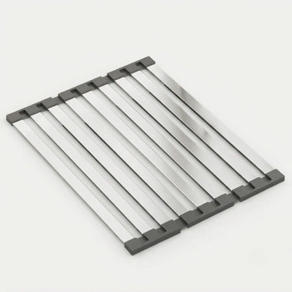 Sink Rack Stainless Steel Draining Heat-Resistant Non-Slip Corners