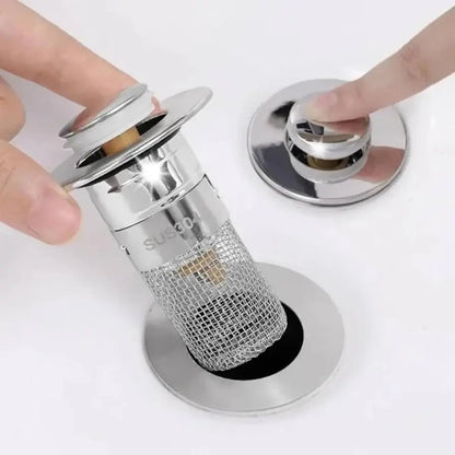 Sink Stopper Pop-Up Hair Catcher Solid Brass