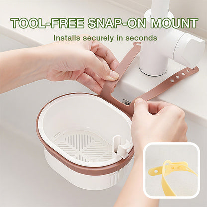 Sink Strainer Basket Ultra-Fine Mesh Touch-Free Emptying