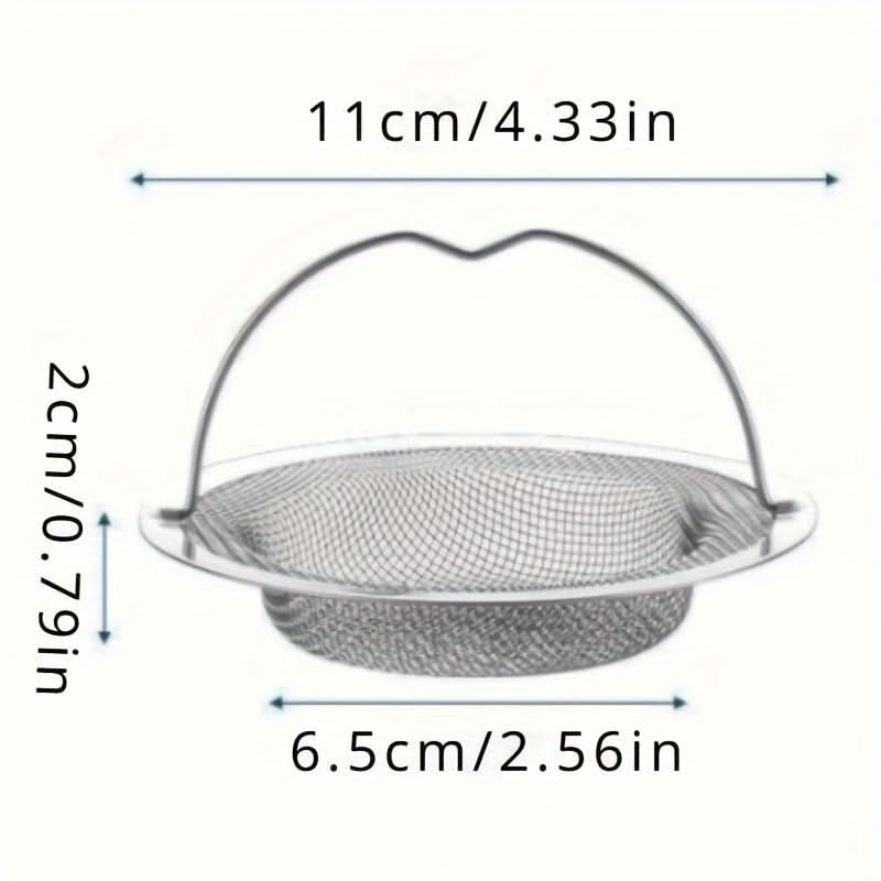 Sink Strainer Fine Mesh Removable Handle Rust Resistant
