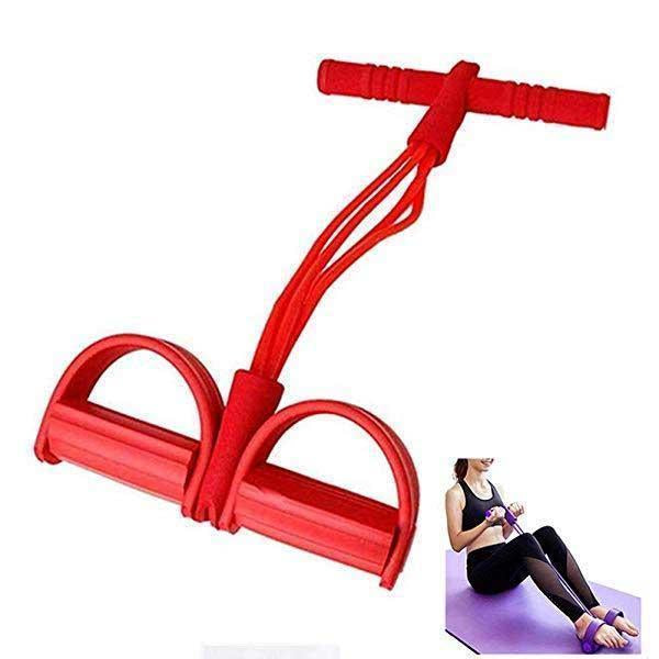 Sit-Up Trainer Adjustable Resistance Tubes & Foot Pedals