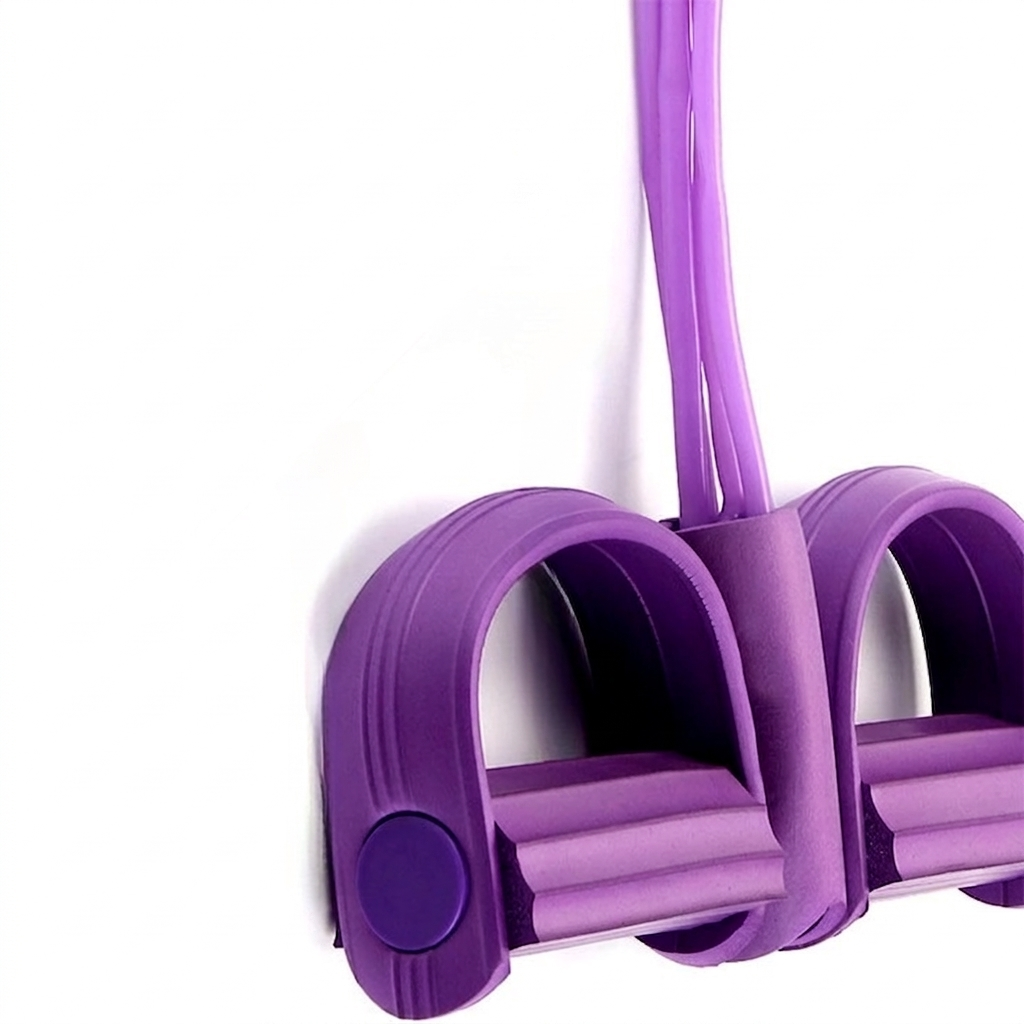Sit-Up Trainer Adjustable Resistance Tubes & Foot Pedals