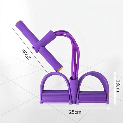Sit-Up Trainer Adjustable Resistance Tubes & Foot Pedals