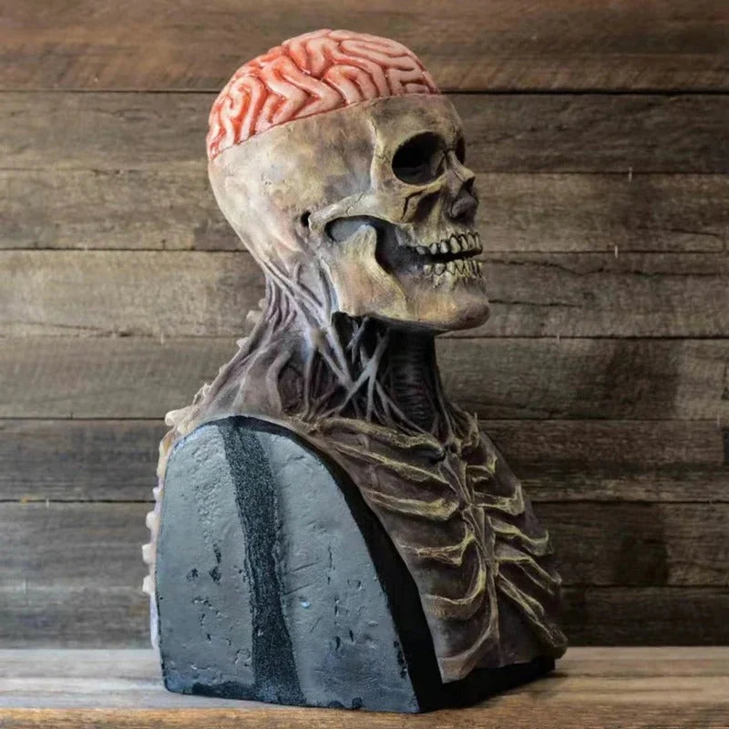 Skeleton Costume Full-Face Mask & Matching Hat