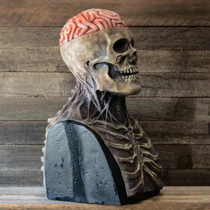 Skeleton Costume Realistic Mask & Matching Hat