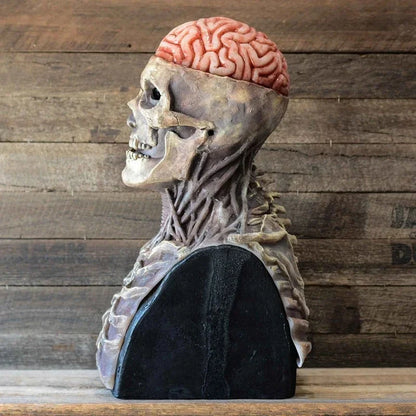 Skeleton Costume Realistic Mask & Matching Hat