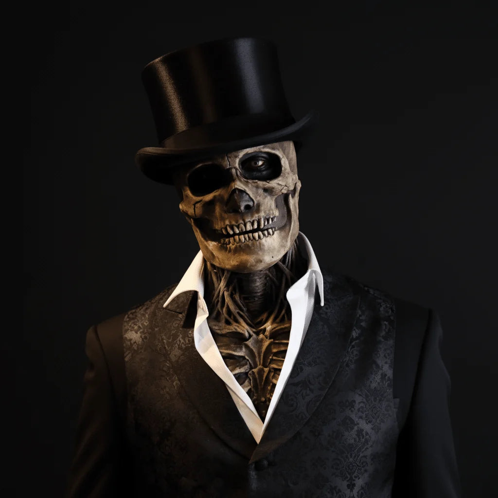 Skeleton Mask Full-Face Breathable Latex-Silicone