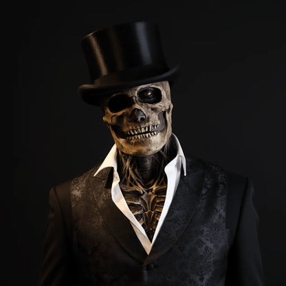 Skeleton Mask Full-Face Breathable Latex-Silicone