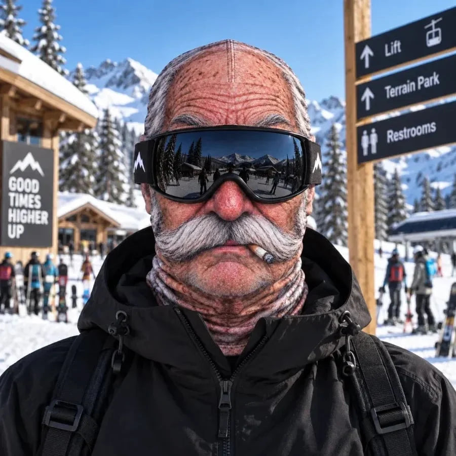 Ski Balaclava 4-Way Stretch Micro-Knit Realistic Face Graphic