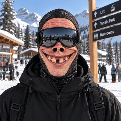 Ski Balaclava 4-Way Stretch Micro-Knit Realistic Face Graphic