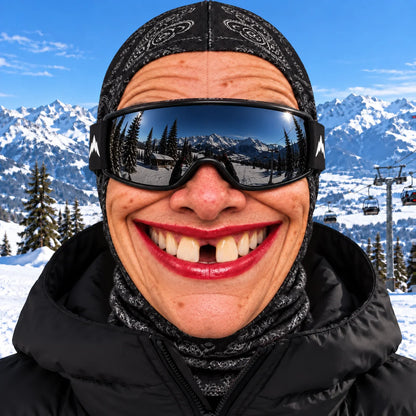 Ski Balaclava 4-Way Stretch Micro-Knit Realistic Face Graphic