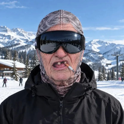 Ski Balaclava 4-Way Stretch Micro-Knit Realistic Face Graphic