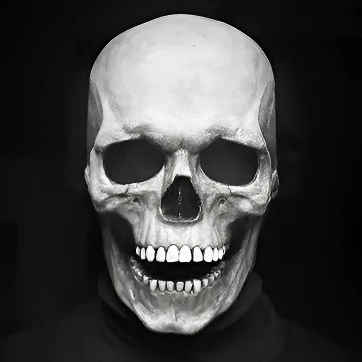 Skull Mask Full Head Coverage Movable Jaw Latex