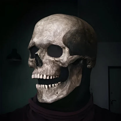 Skull Mask Full Head Coverage Movable Jaw Latex