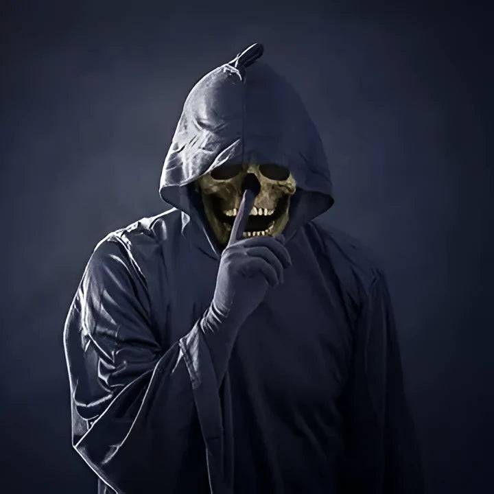 Skull Mask Full Head Coverage Movable Jaw Latex