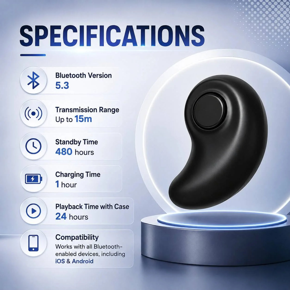 Sleep Earbuds Low-Profile Noise-Reducing & 24H Playback