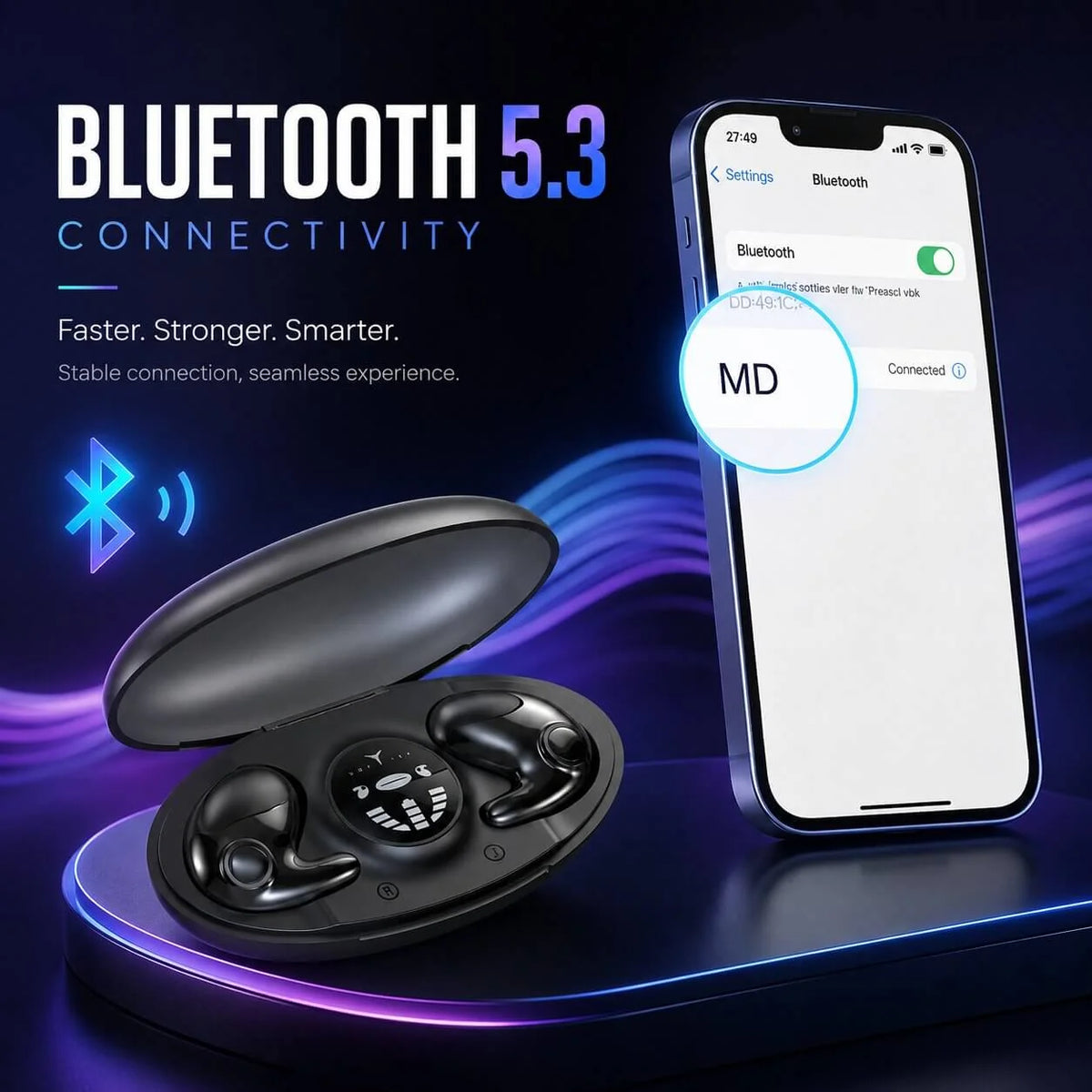 Sleep Earbuds Low-Profile Noise-Reducing & 24H Playback