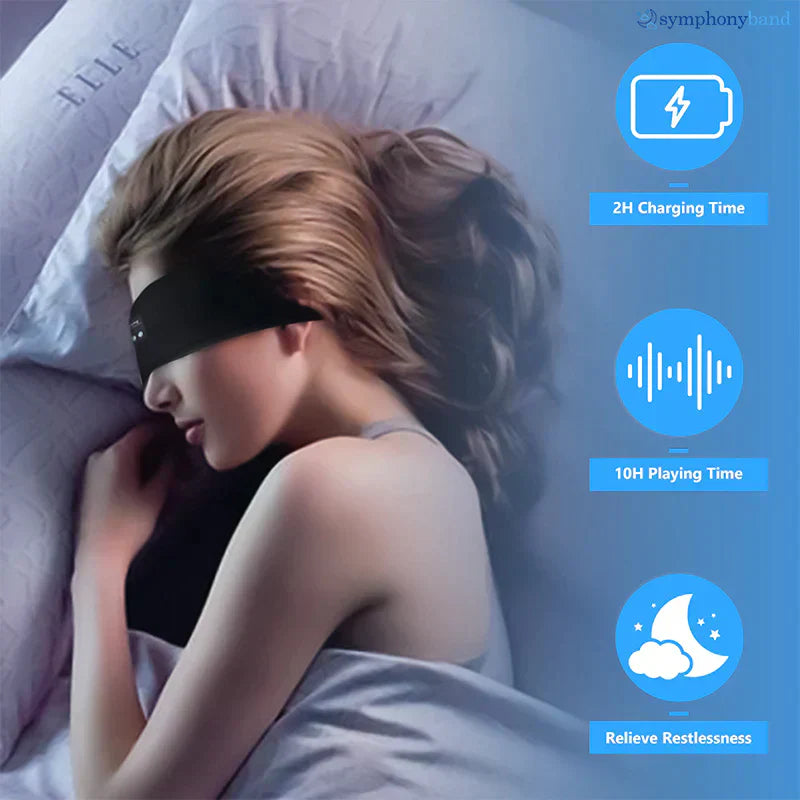 Sleep Headphones Ultra-Thin 4mm Speakers Breathable Bluetooth