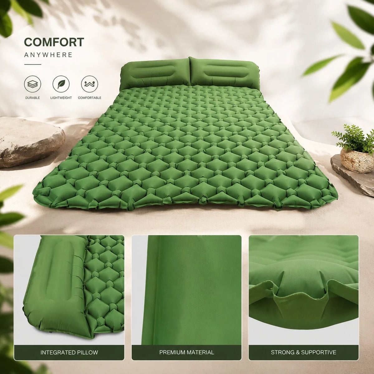 Sleeping Pad Two-Person Dual-Valve Lightweight & Packable