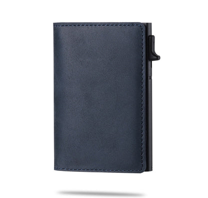 Slim Card Holder Automatic Card Eject AirTag Pocket Holds 8 Cards