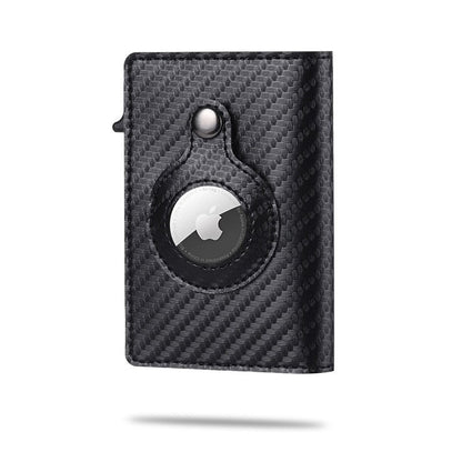 Slim Card Holder Automatic Card Eject AirTag Pocket Holds 8 Cards
