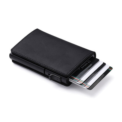 Slim Card Holder Automatic Card Eject AirTag Pocket Holds 8 Cards