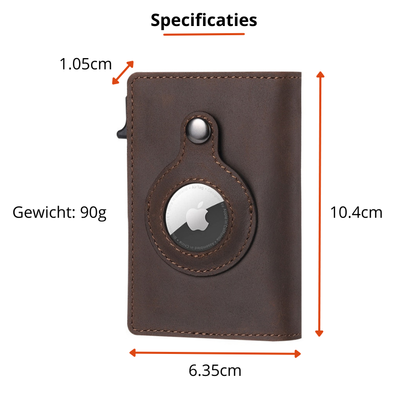 Slim Card Holder Automatic Card Eject AirTag Pocket Holds 8 Cards