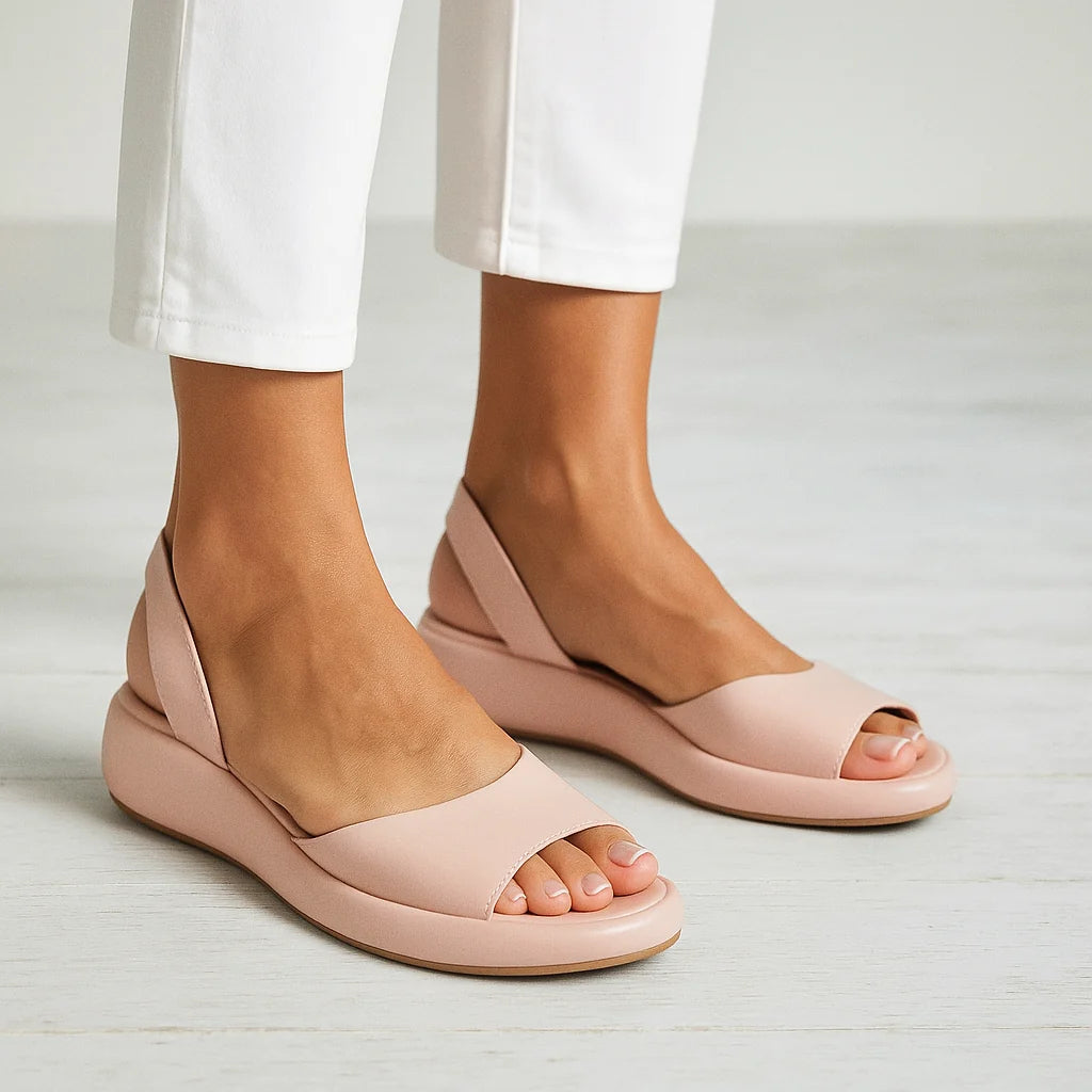 Slingback Flat Sandals Breathable Open Toe Elastic Strap