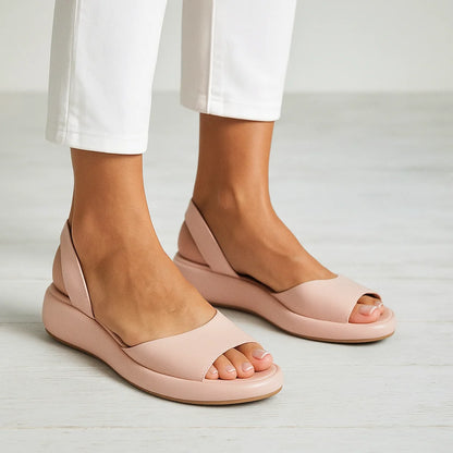 Slingback Flat Sandals Breathable Open Toe Elastic Strap
