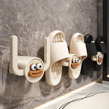 Slipper Holder Wall-Mounted Adhesive Open-Bottom Drainage