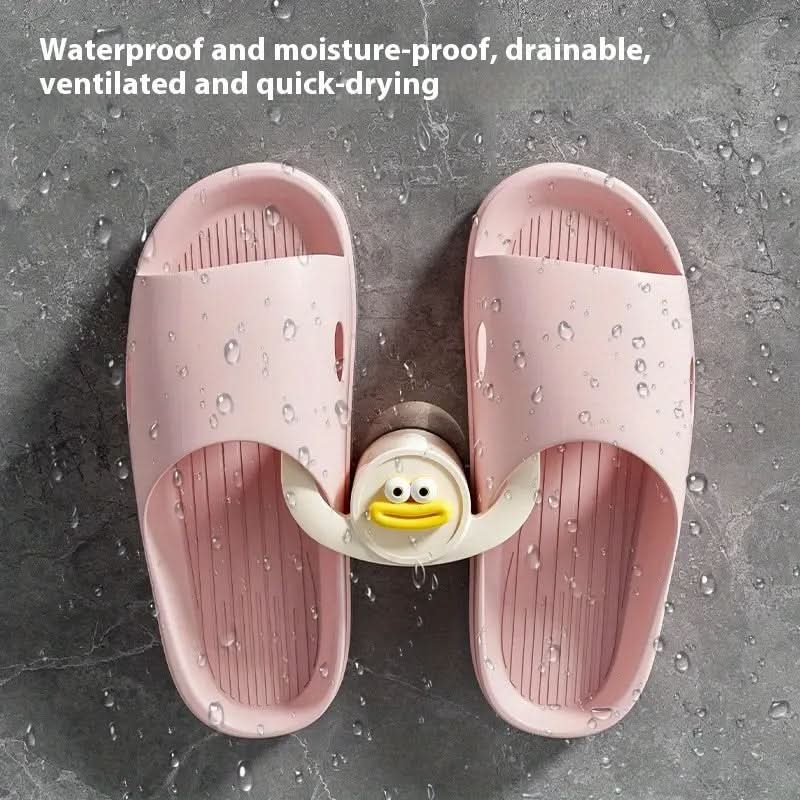 Slipper Holder Wall-Mounted Adhesive Open-Bottom Drainage