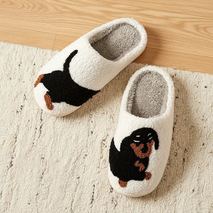Slippers Cotton Dachshund Design Warm Indoor Comfort