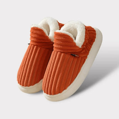Slippers Vegan Fleece Lined Non-Slip Rubber Sole