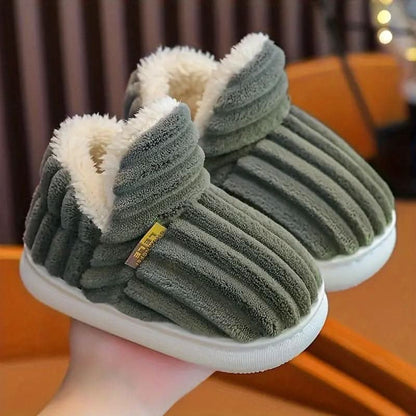 Slippers Vegan Fleece Lined Non-Slip Rubber Sole