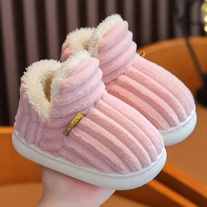 Slippers Vegan Fleece Lined Non-Slip Rubber Sole