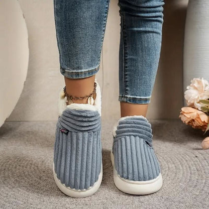 Slippers Vegan Fleece Lined Non-Slip Rubber Sole