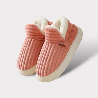 Slippers Vegan Fleece Lined Non-Slip Rubber Sole