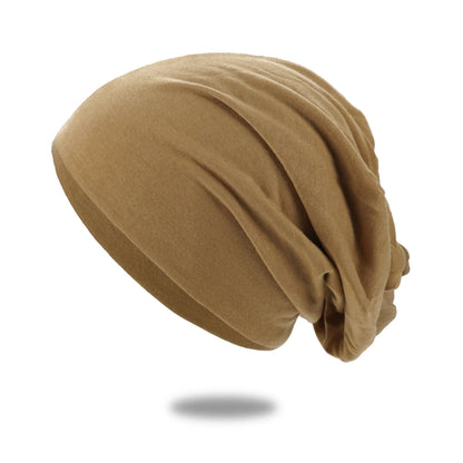 Slouch Beanie Cotton Blend Breathable Stretch Fit