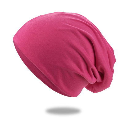 Slouch Beanie Cotton Blend Breathable Stretch Fit